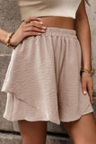 Layered Elastic Waist Shorts