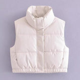 Zip-Up Drawstring Puffer Vest