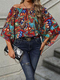 Printed Off-Shoulder Blouse