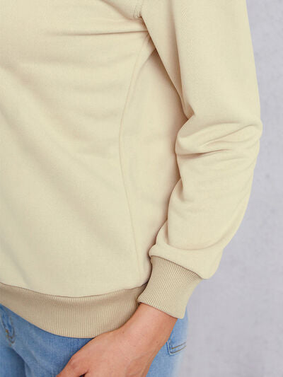 Round Neck Dropped Shoulder Sweatshirt