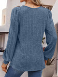 Square Neck Long Sleeve Top