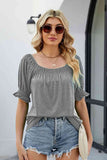 Short Flounce Sleeve Top