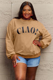 Simply Love Full Size CIAO！Round Neck Sweatshirt