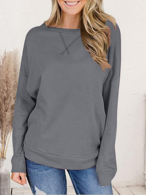 Dropped Shoulder Long Sleeve T-Shirt