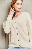 Double Take Button Down Rib-Knit Reversible Sweater