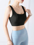 Square Neck Wide Strap Active Bra