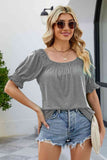 Short Flounce Sleeve Top