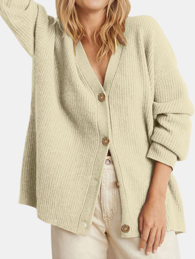 Button Up Long Sleeve Cardigan