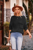 Round Neck Sweater with Pocket