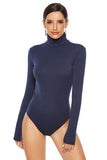 Ribbed Turtleneck Long Sleeve Bodysuit