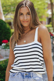 Double Take Striped Straight Neck Cami