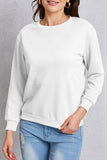 Round Neck Dropped Shoulder Sweatshirt