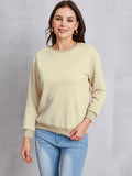 Round Neck Dropped Shoulder Sweatshirt