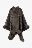 Leopard Open Front Poncho