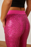 Sequin Drawstring Pants with Pockets