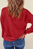 Sequin Santa Patch Round Neck Sweatshirt