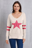 Star Scoop Neck Dropped Shoulder T-Shirt