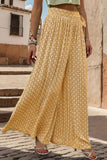 Printed Tied Wide Leg Pants