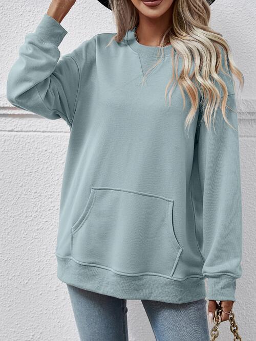 Round Neck Long Sleeve Sweatshirt