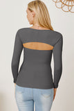 Cutout Raglan Sleeve Bolero and Tube Top