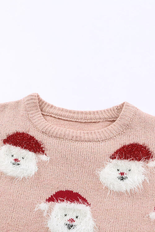 Santa Round Neck Long Sleeve Sweater