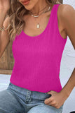 Textured Scoop Neck Tank