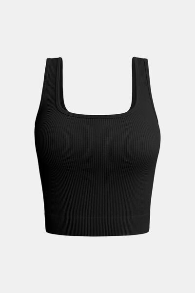 Square Neck Wide Strap Active Tank