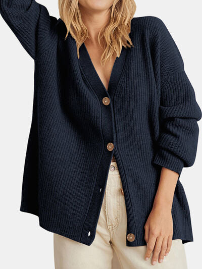 Button Up Long Sleeve Cardigan