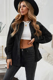 Button Up Collared Neck Long Sleeve Jacket