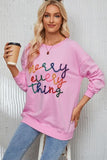 Letter Graphic Dropped Shoulder Sweatshirt