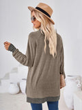 Contrast Mock Neck Long Sleeve T-Shirt