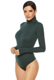 Ribbed Turtleneck Long Sleeve Bodysuit