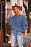 Round Neck Sweater with Pocket