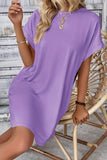 Pocketed Round Neck Short Sleeve Dress