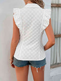 Collared Neck Buttoned Sleeveless Tank Top