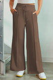 Drawstring Wide Leg Pants with Pockets