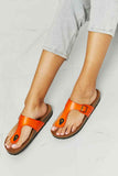 MMShoes Drift Away T-Strap Flip-Flop in Orange