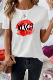 XOXO Lip Graphic Round Neck T-Shirt