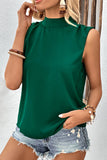 Tied Mock Neck Blouse