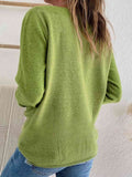 V Neck Pullover Knit Top