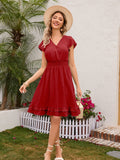 Swiss Dot Cap Sleeve Dress