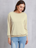 Round Neck Dropped Shoulder Sweatshirt