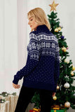 Christmas Snowflake Fair Isle Turtleneck Sweater