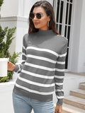 Striped Shoulder Detail Sweater