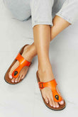 MMShoes Drift Away T-Strap Flip-Flop in Orange