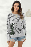 Dinosaur Print Pullover Sweater