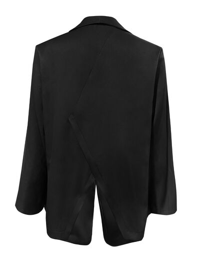 Open Front Pocketed Blazer