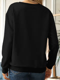 Round Neck Dropped Shoulder Sweatshirt