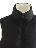 Zip Up Drawstring Reversible Vest