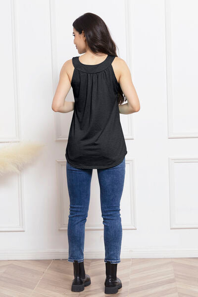 Round Neck Sleeveless Top